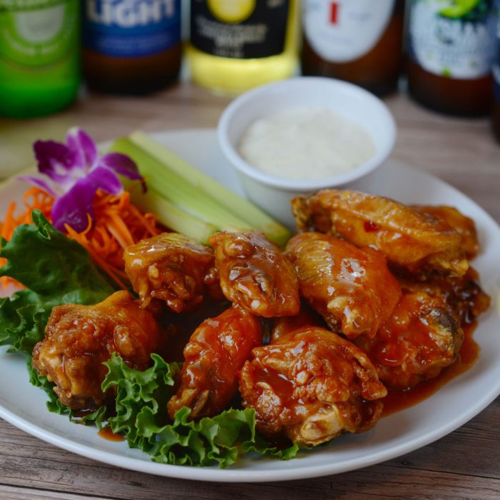 buffalo wings and beers